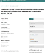 Traveling on the same road while navigating different terrain: Institutional data services and repositories across the US.